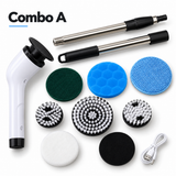 Cordless Electric Spin Scrubber with Extendable Handle and Multiple Cleaning Brush Heads