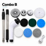Cordless Electric Spin Scrubber with Extendable Handle and Multiple Cleaning Brush Heads